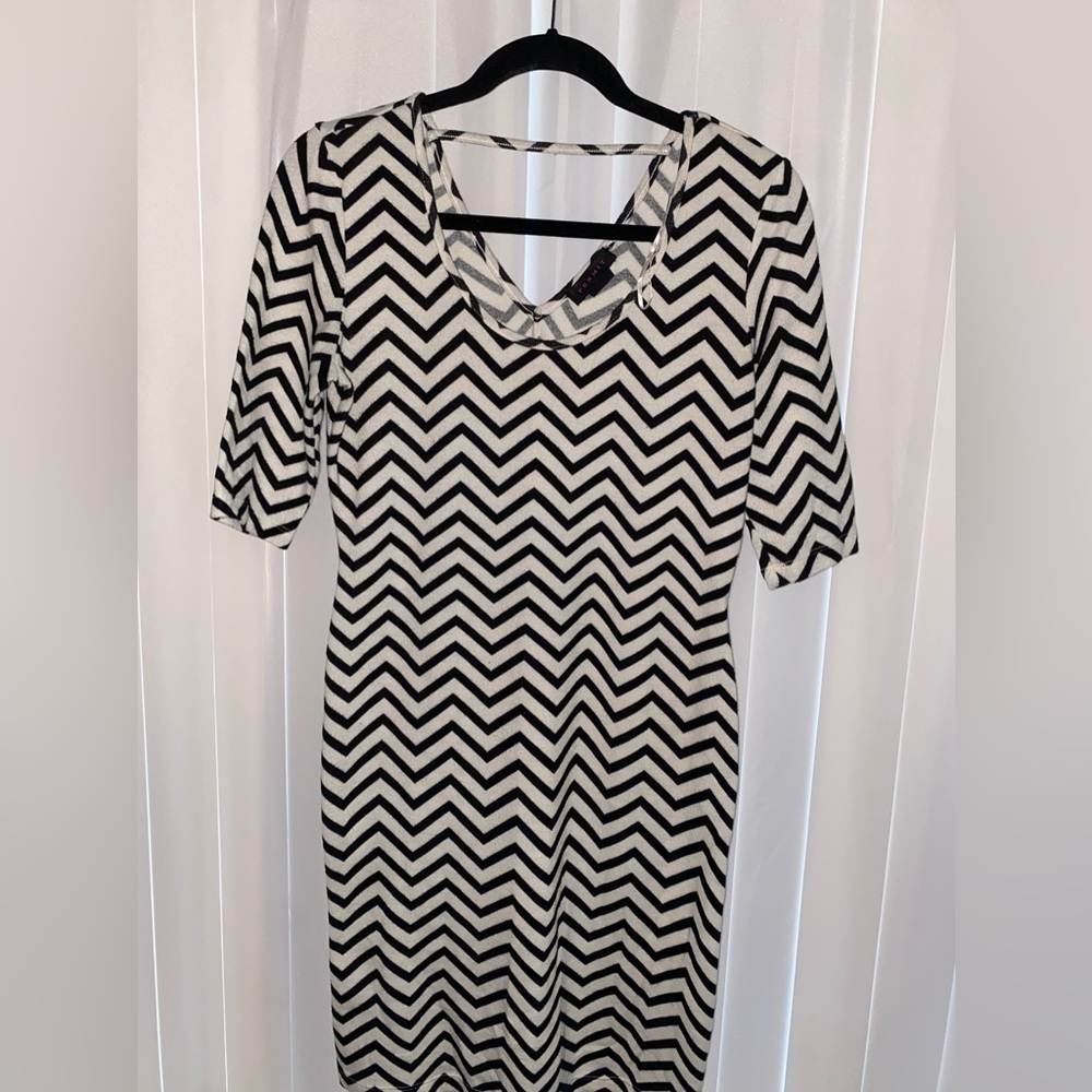 Black and White Permit Dress